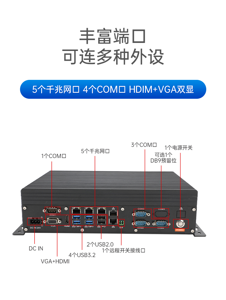 酷睿8/9代無風扇嵌入式工控機,雙顯迷你工業主機廠家,DTB-3065-H110.png